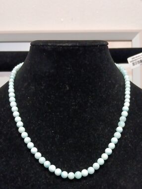 D'Joy Hemimorphite Beaded Necklace 18-20 Inches in Vermeil Yellow Gold